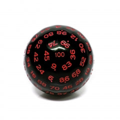 NERD HAVEN DICE: D100 - Black/Red