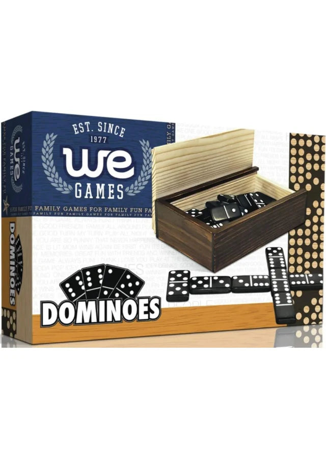 DOMINOES, DBL 6 IN WOOD BOX