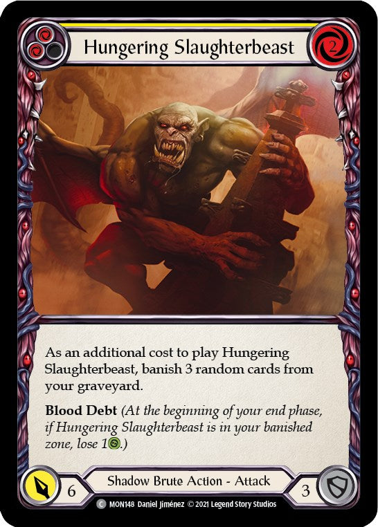 Hungering Slaughterbeast (Yellow) [MON - MON148]