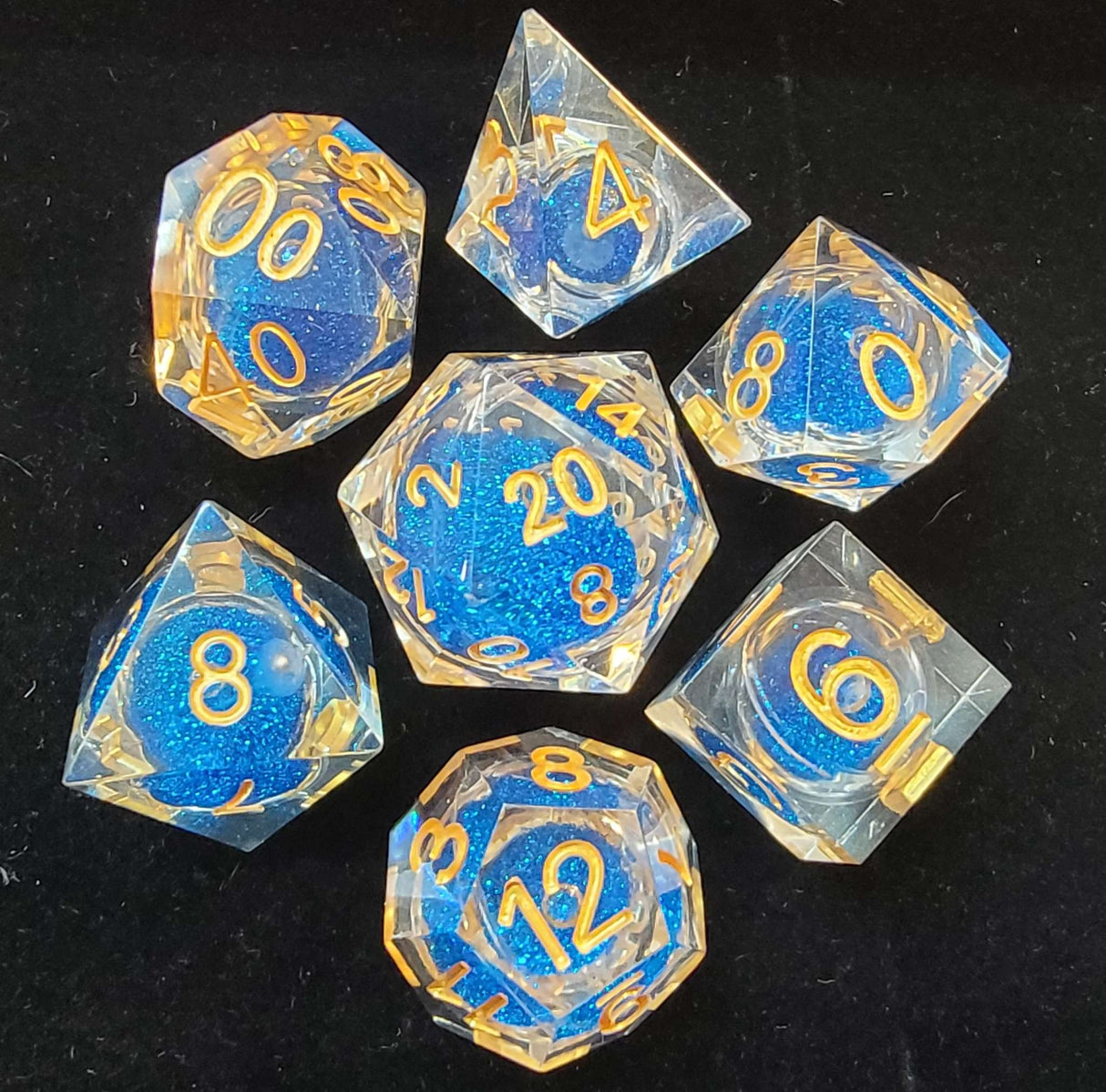 NHG DICE: LIQUID CORE: SANDS OF TIME (BLUE)