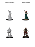 PF UNPAINTED MINIS WV3 MERCHANTS/SERVING GIRLS