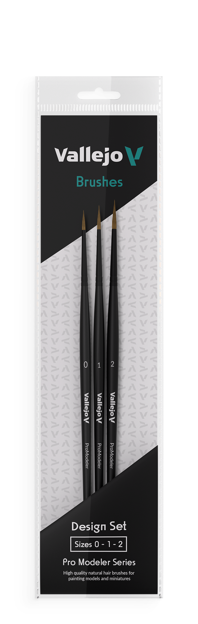 VALLEJO DESIGN SET NATURAL HAIR 0 1 & 2 PRO MODEL