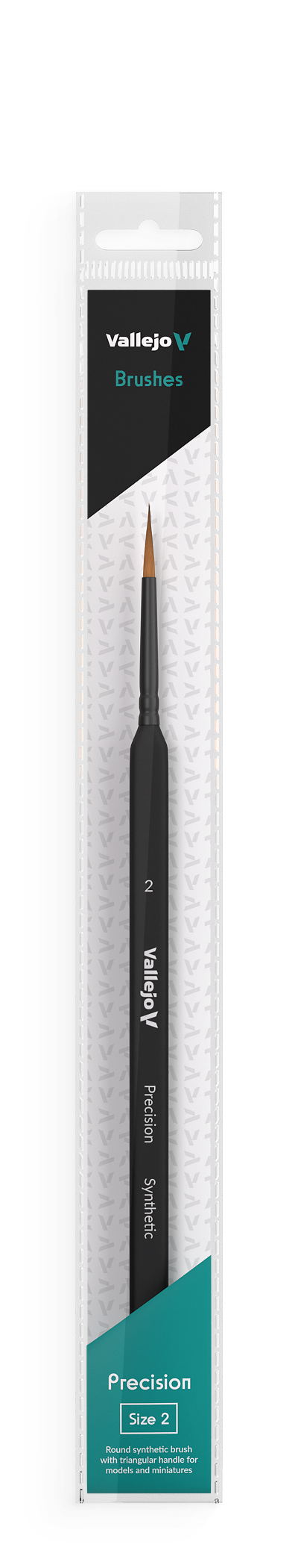 VALLEJO ROUND #2 SYNTHETIC,TRIANGLE HANDLE PRECISION
