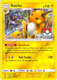 Raichu - 41/147 (League Promo) [4th Place] (Reverse Holofoil) - NM